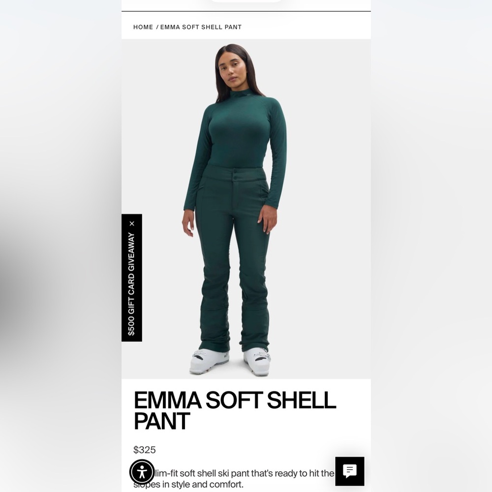 New with tags Halfdays Emma Soft Shell Ski Pants Alpine Size Small
